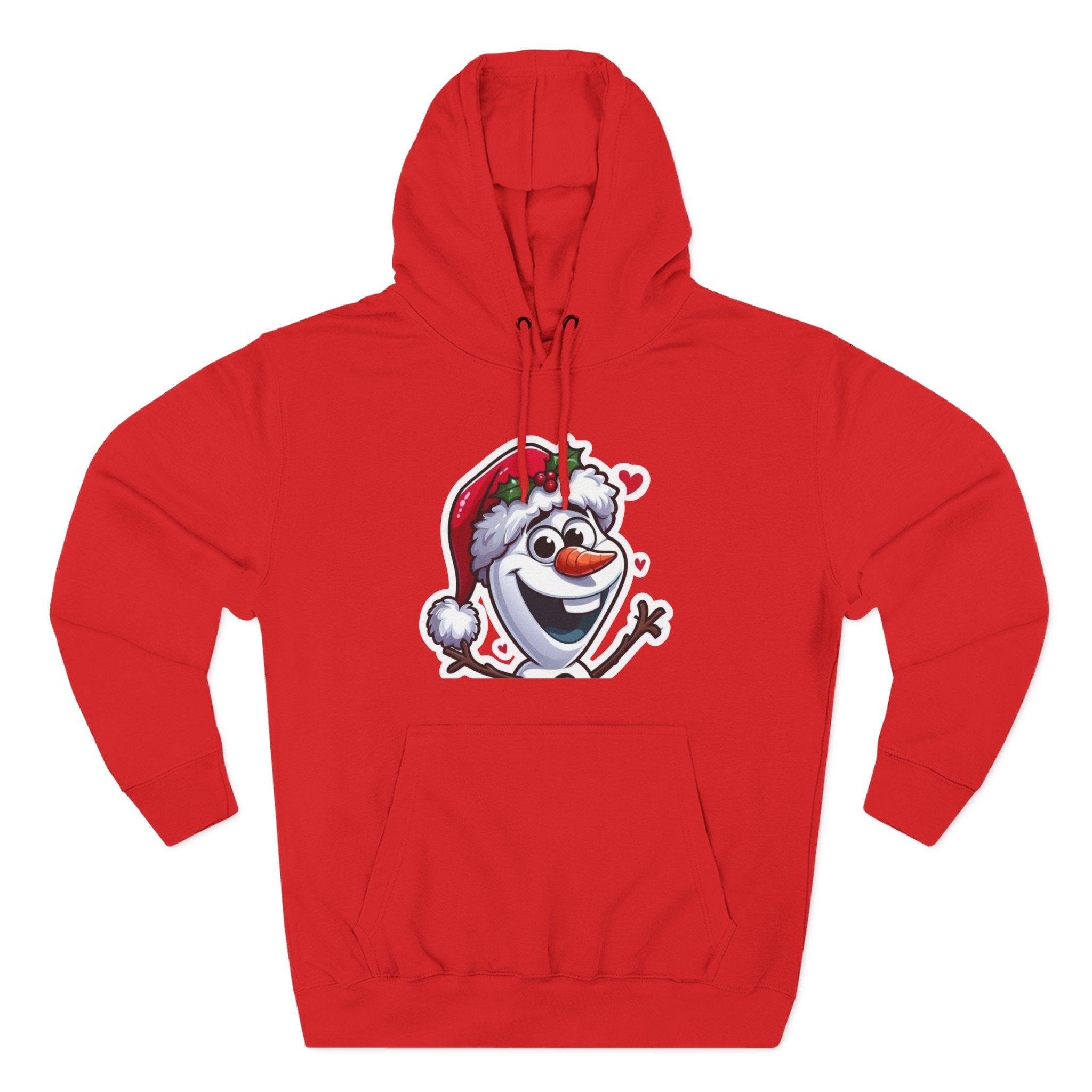 Holiday Snowman Hoodie — Cute Santa Hat Olaf-Style Winter Pullover