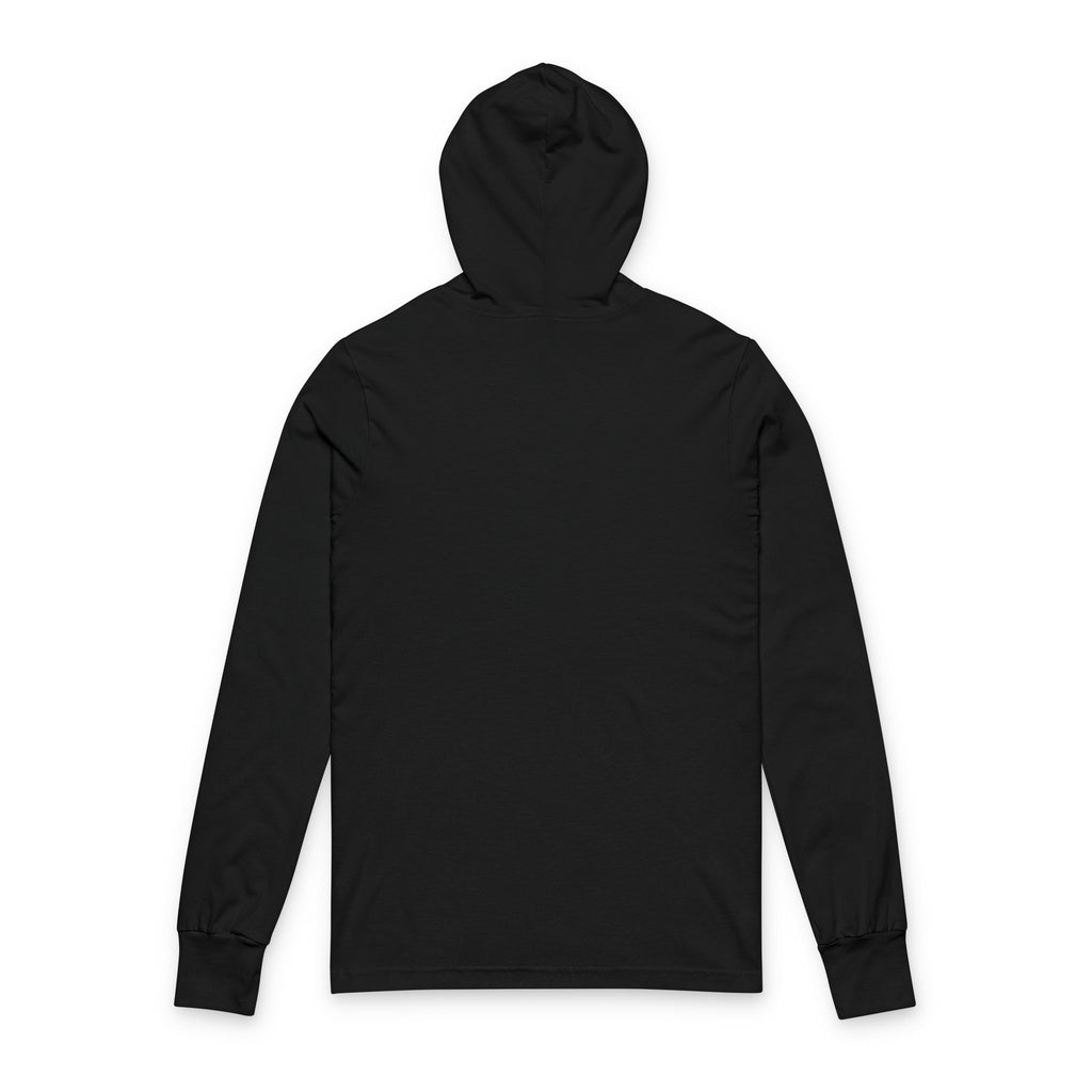 Copy of Black and White Unisex Hooded Long Sleeve Tee - Sudaderas Blanco y Negro