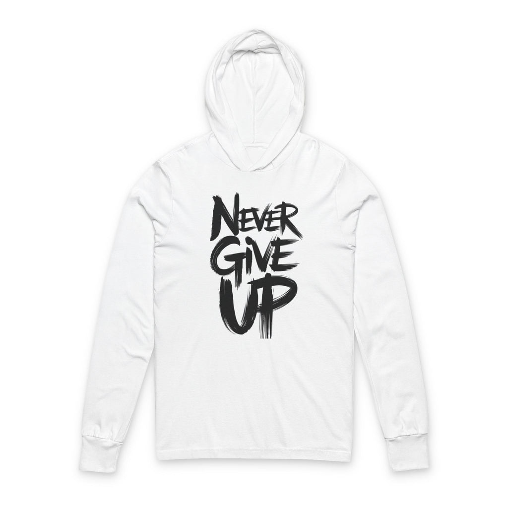 Copy of Black and White Unisex Hooded Long Sleeve Tee - Sudaderas Blanco y Negro