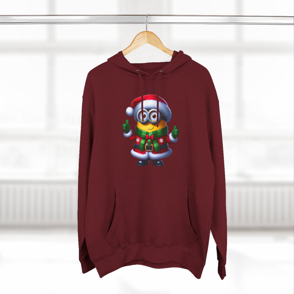 Holiday Minion Santa Hoodie — Cute Christmas Fleece Pullover