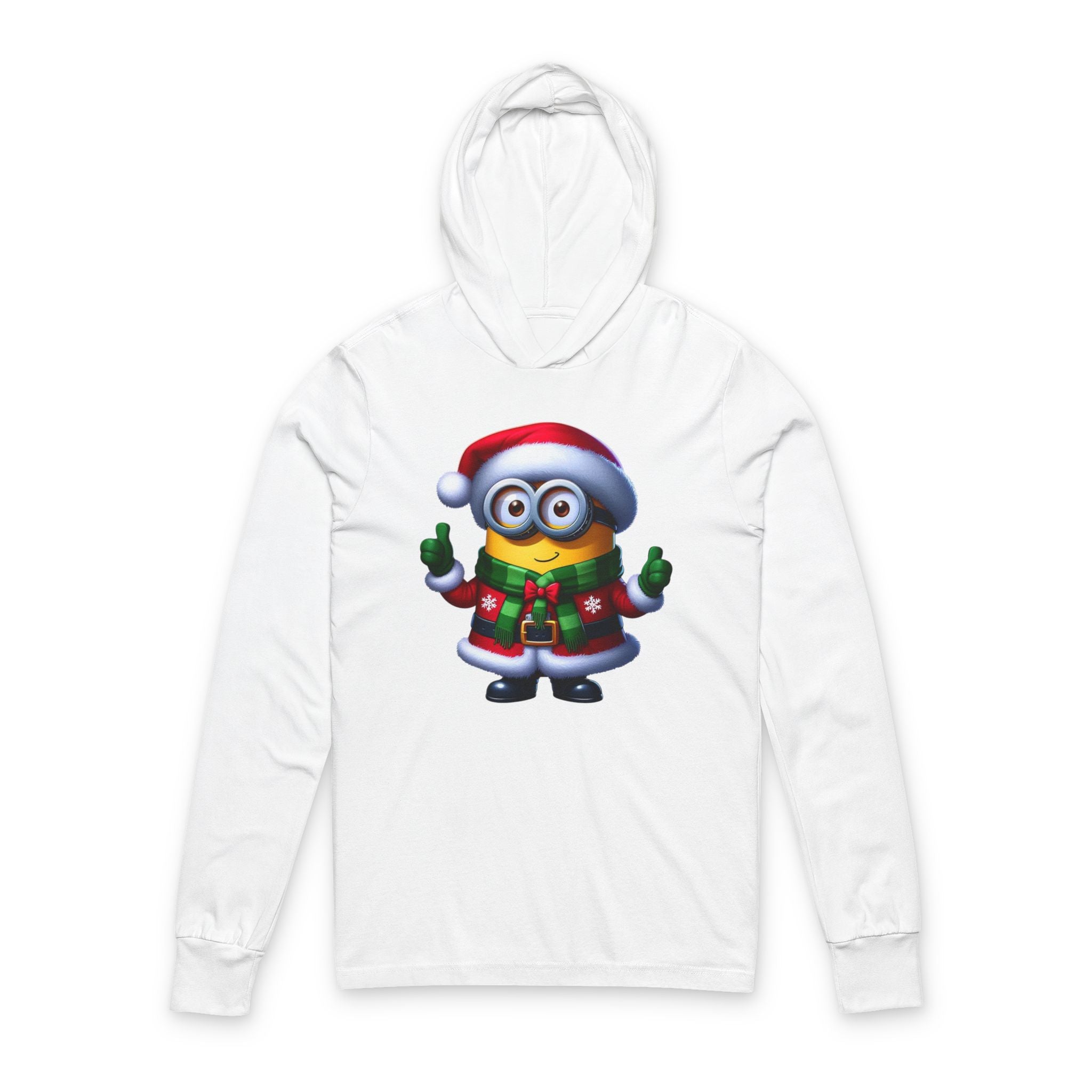 Christmas Minion Hoodie Tee — Festive Holiday Cartoon Hooded Long Sleeve