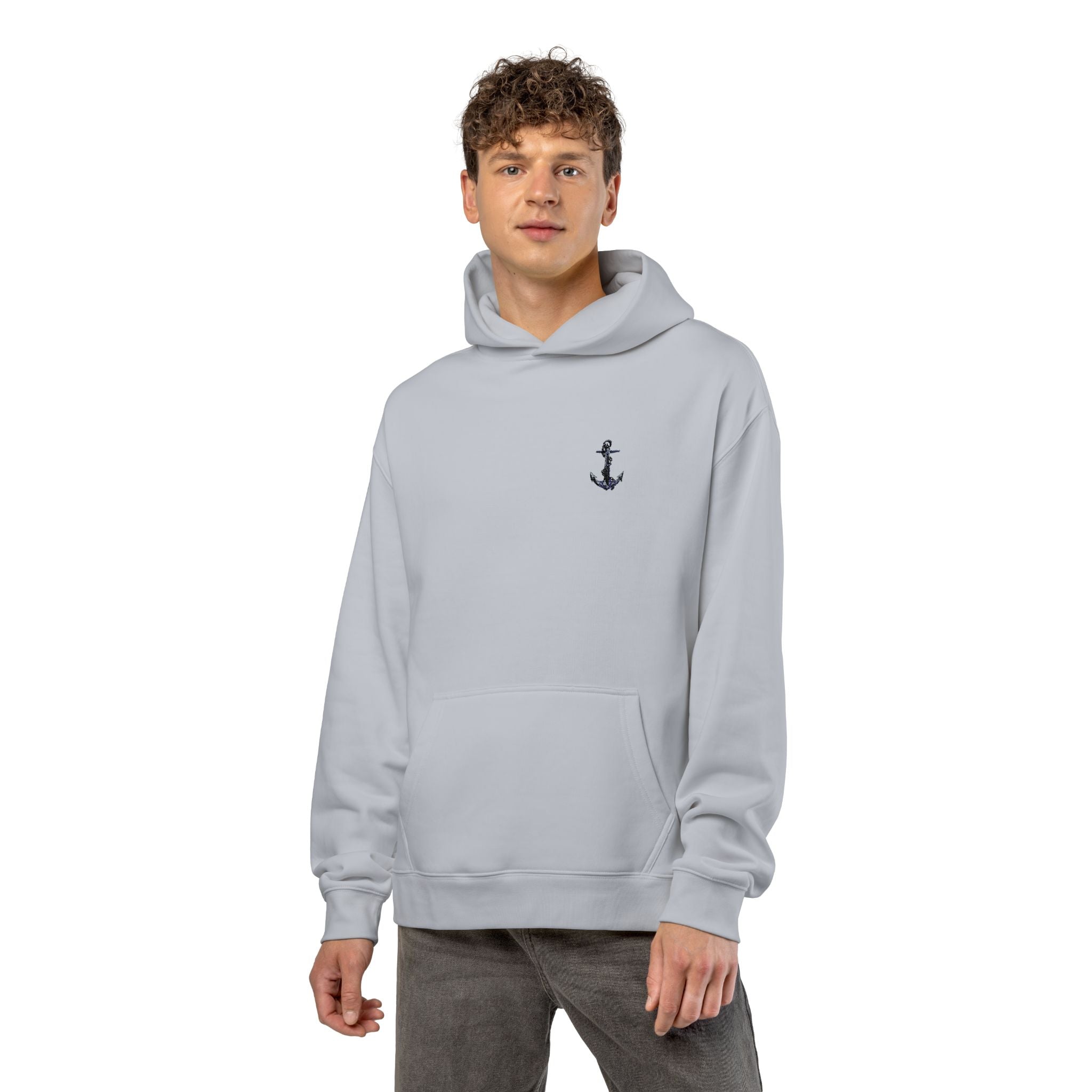 Copy of Anchor Embroidered Hoodie — Minimal Nautical Relaxed Pullover
