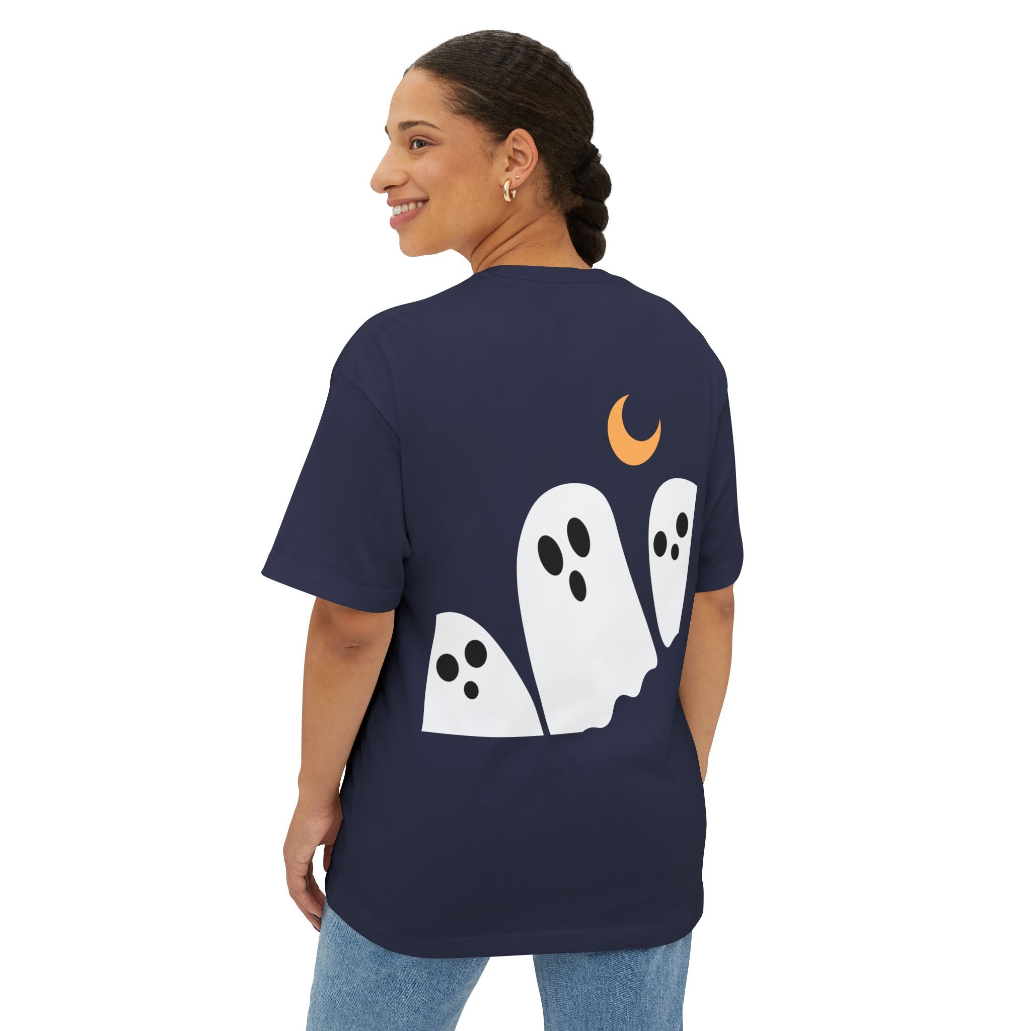 Halloween Vibes Oversized Tee, Unisex Halloween Shirt, Fall Fashion Tee, Spooky Season Top, Pumpkin Graphic Tee, Comfortable Casual Tee