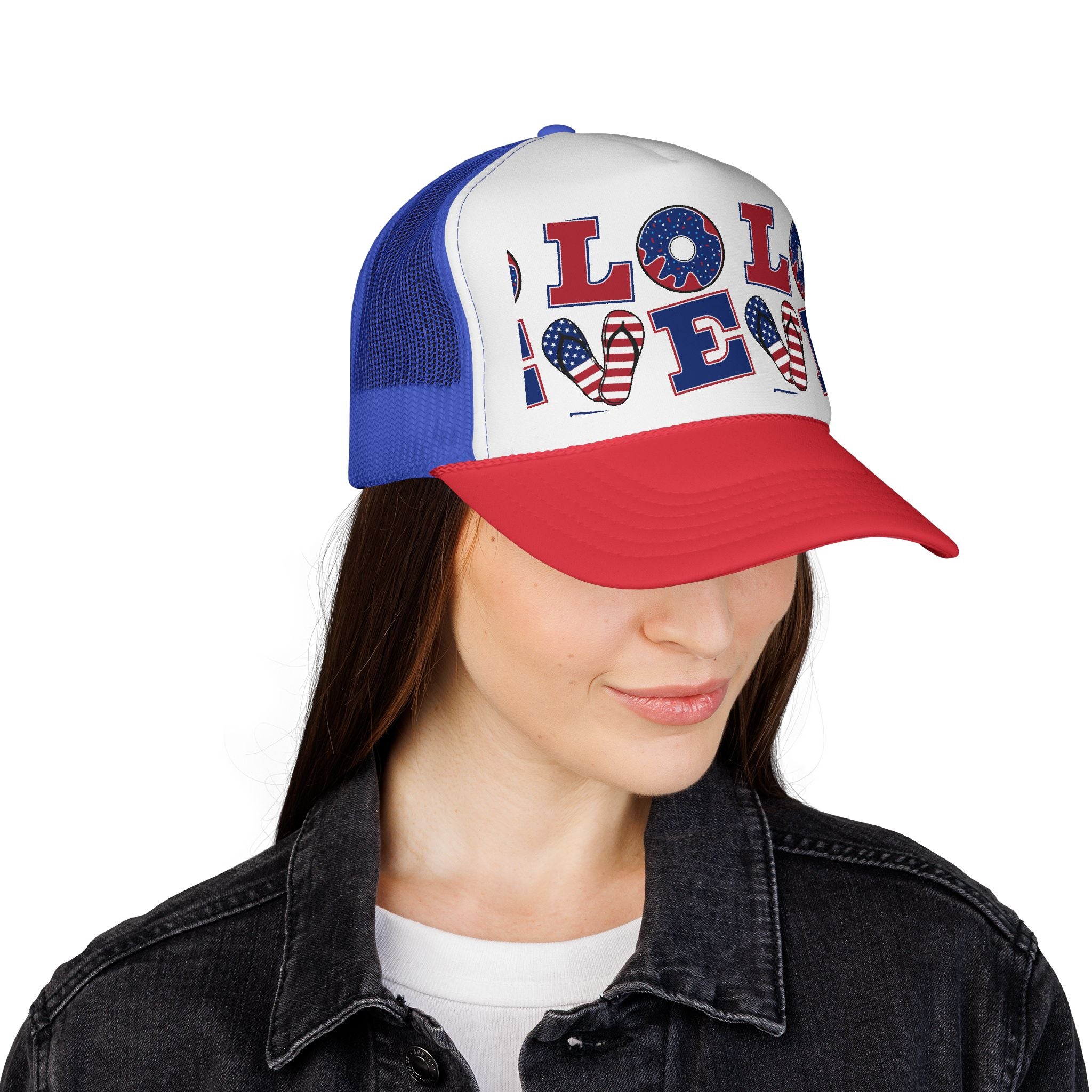 Patriotic Trucker Cap for Independence Day, Summer Festivals, Casual Wear, Father’s Day, Gifts for America Lovers