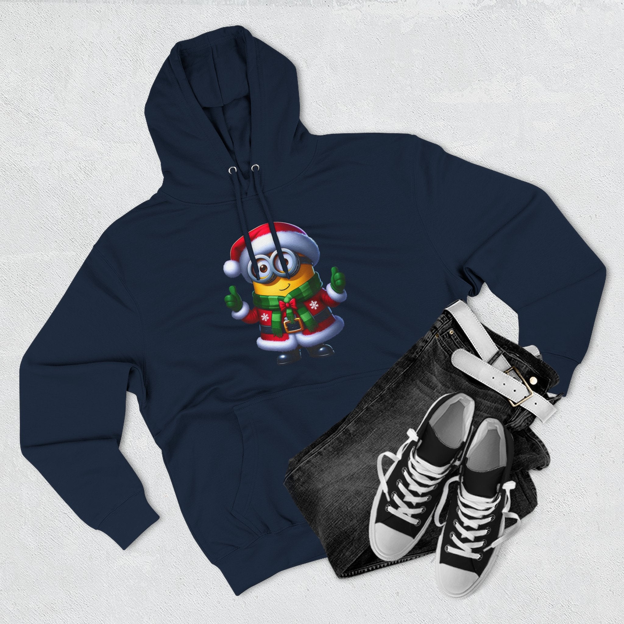 Holiday Minion Santa Hoodie — Cute Christmas Fleece Pullover