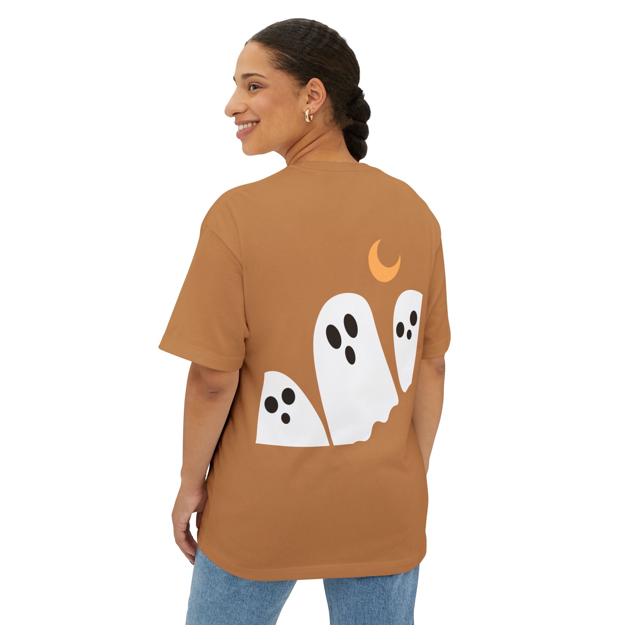 Halloween Vibes Oversized Tee, Unisex Halloween Shirt, Fall Fashion Tee, Spooky Season Top, Pumpkin Graphic Tee, Comfortable Casual Tee