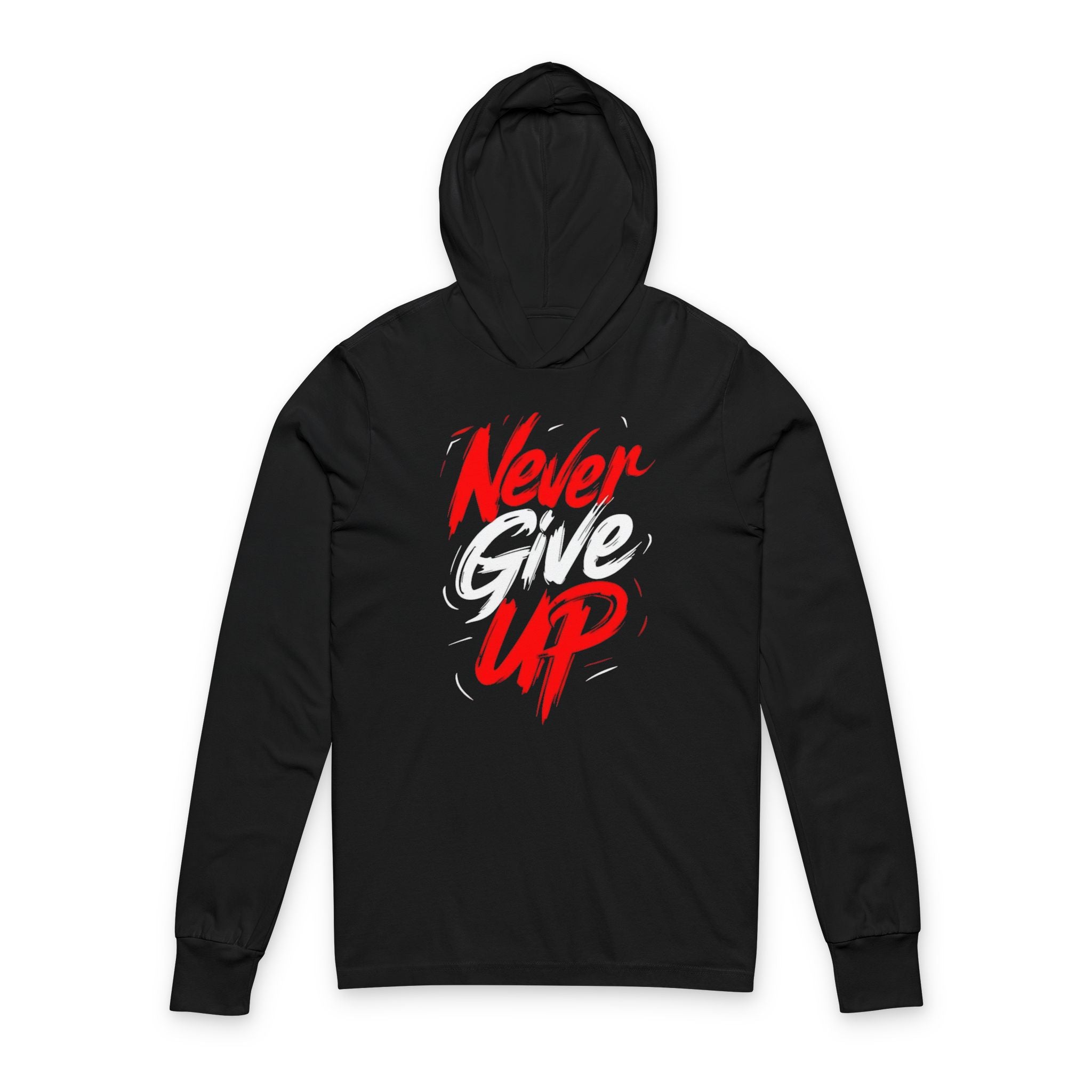 Copy of Copy of Copy of Black and White Unisex Hooded Long Sleeve Tee - Sudaderas Blanco y Negro