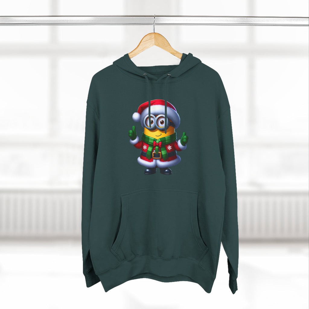 Holiday Minion Santa Hoodie — Cute Christmas Fleece Pullover