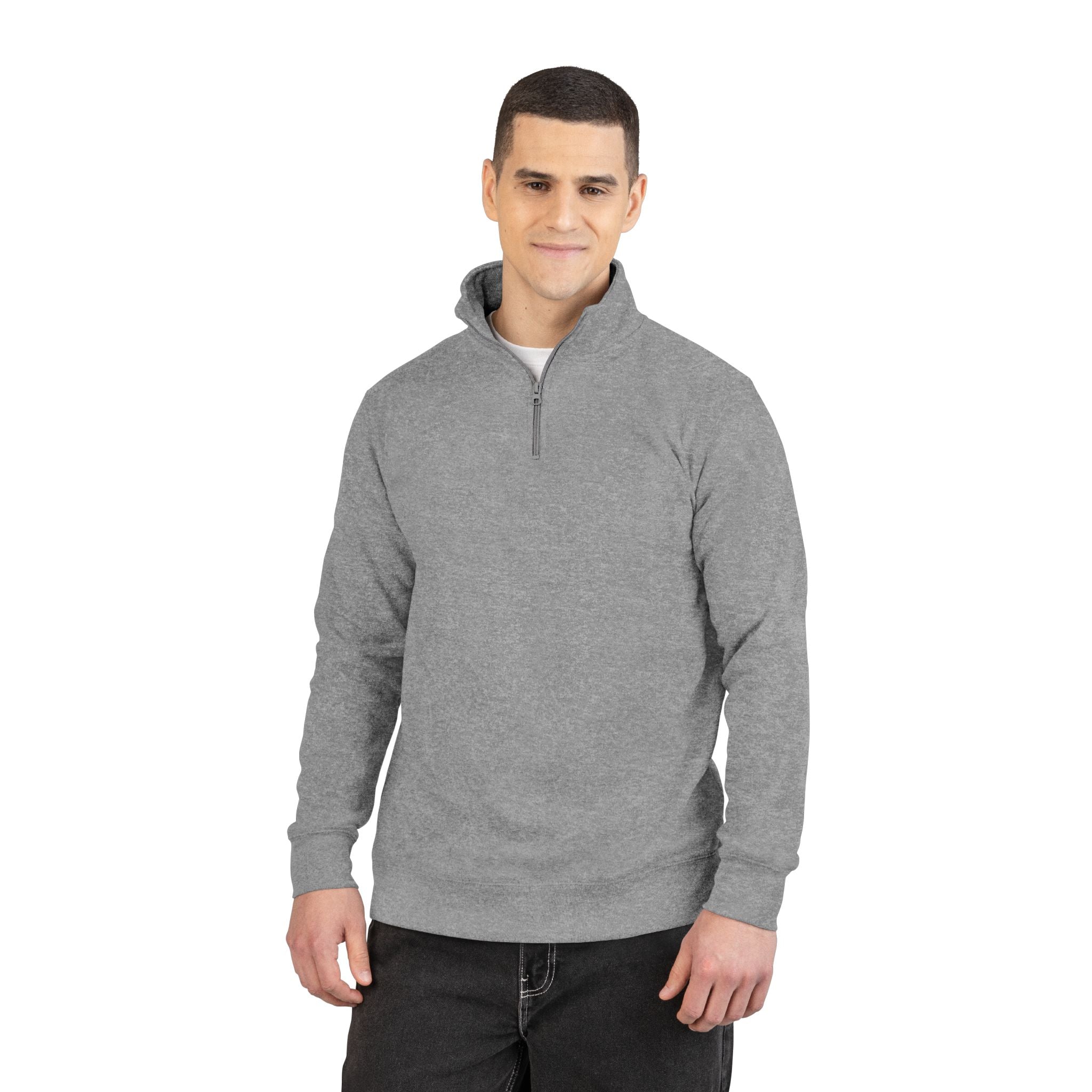 Embroidered Crescent & Calligraphy Fleece Pullover