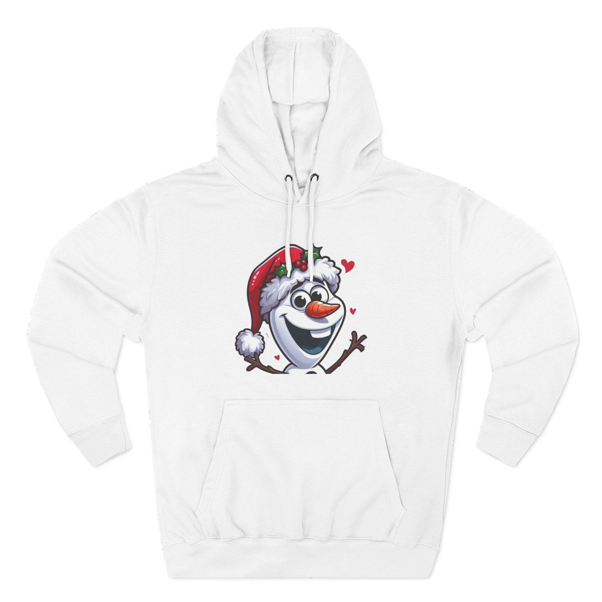 Holiday Snowman Hoodie — Cute Santa Hat Olaf-Style Winter Pullover