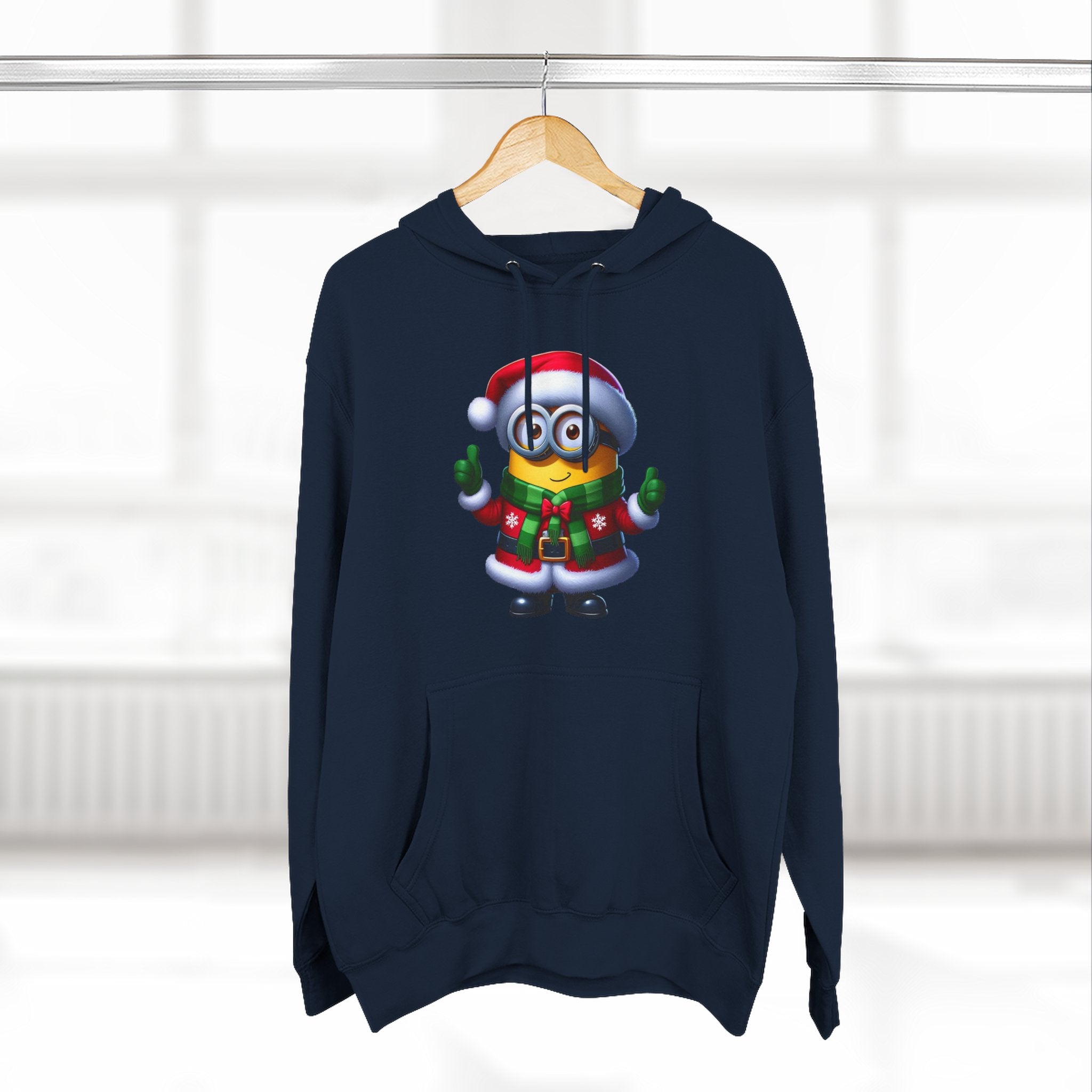 Holiday Minion Santa Hoodie — Cute Christmas Fleece Pullover