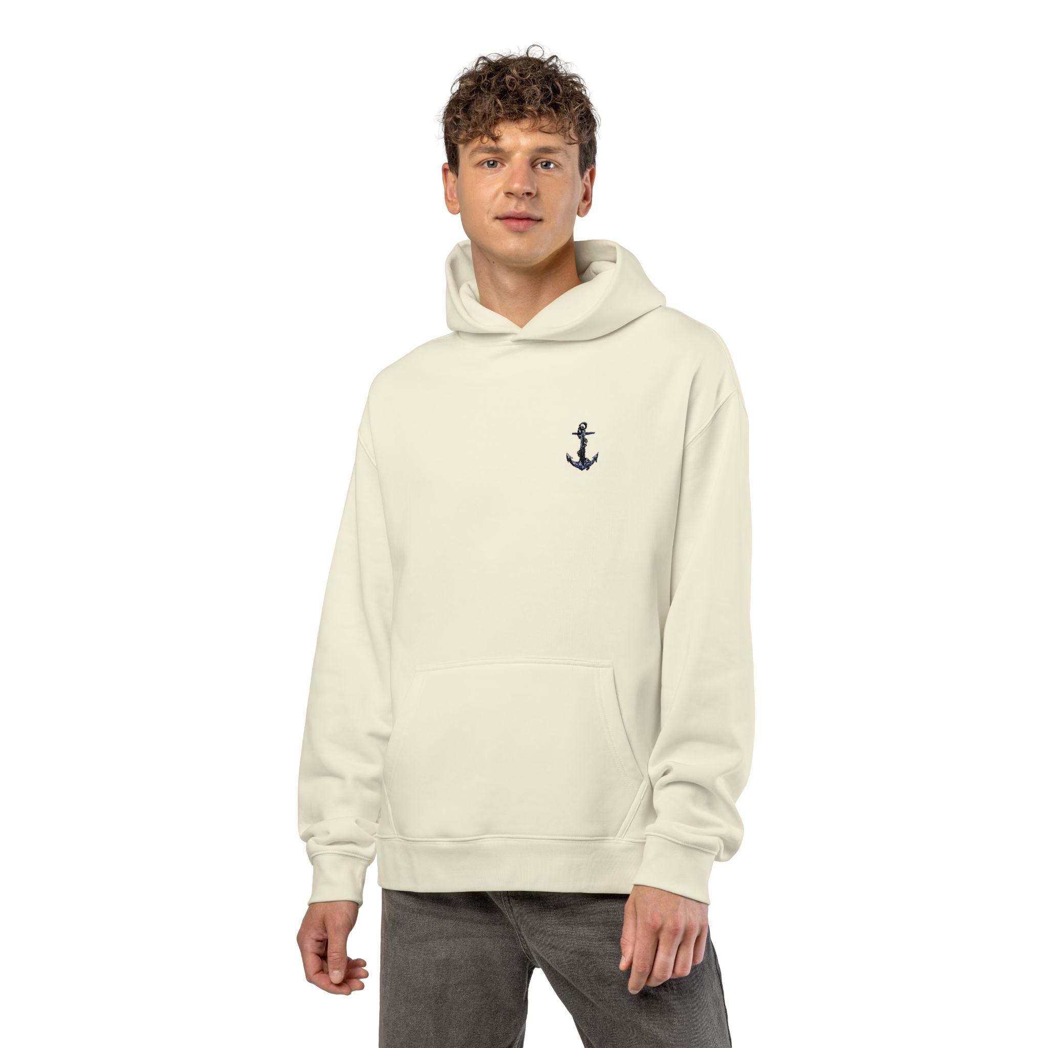 Copy of Anchor Embroidered Hoodie — Minimal Nautical Relaxed Pullover