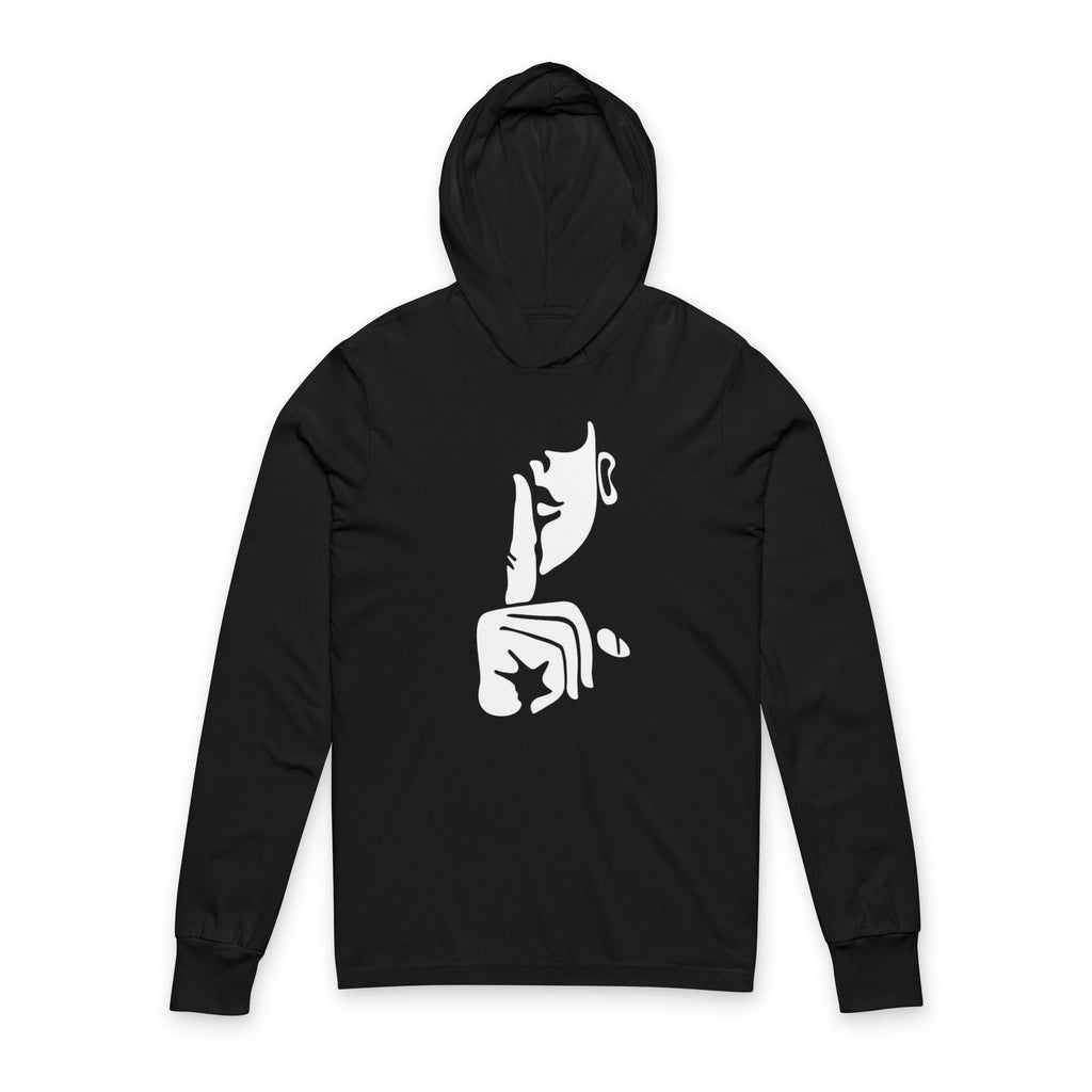 Copy of Black and White Unisex Hooded Long Sleeve Tee - Sudaderas Blanco y Negro