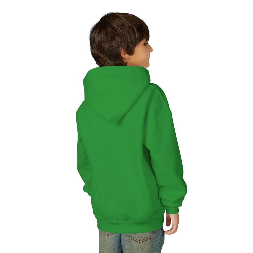 Kids Christmas Grinch Face Hoodie — Cute Santa Hat Holiday Sweatshirt for Children