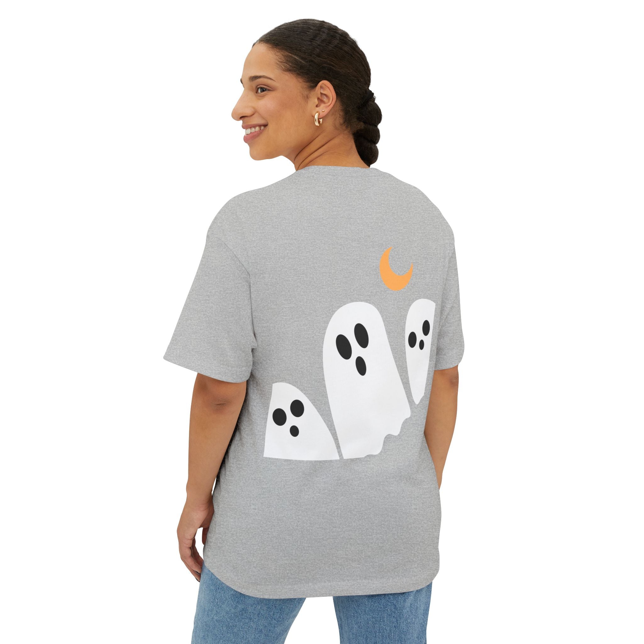 Halloween Vibes Oversized Tee, Unisex Halloween Shirt, Fall Fashion Tee, Spooky Season Top, Pumpkin Graphic Tee, Comfortable Casual Tee